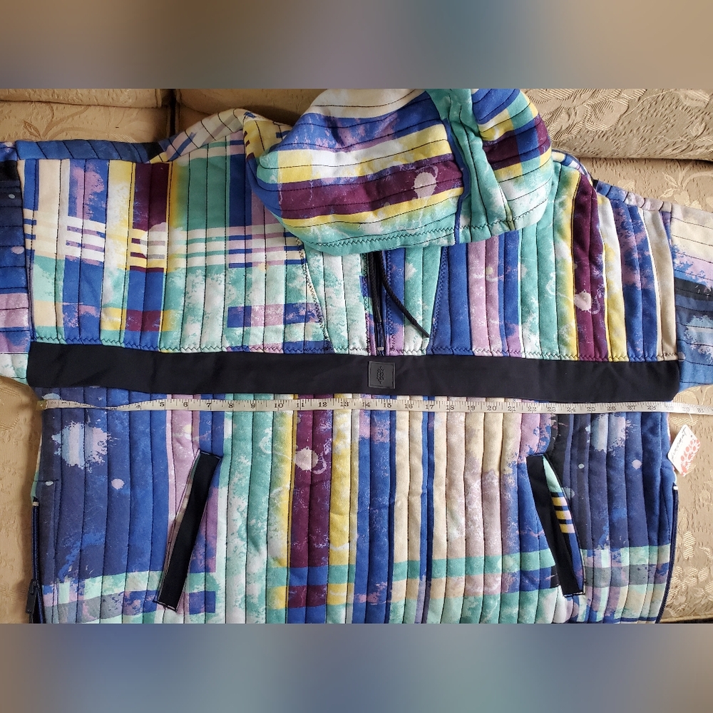 FP Movement Fast Times Hoodie/Beach Plaid Blue - Picture 6 of 14